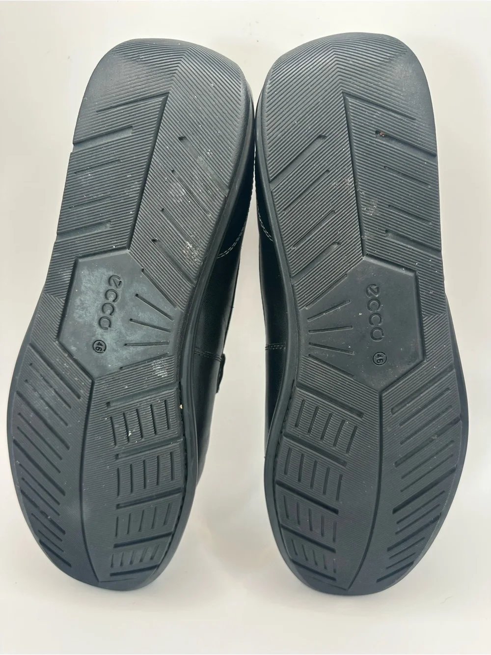 Ecco Black Leather Slip-On Moccasin Loafers size 46 - 12